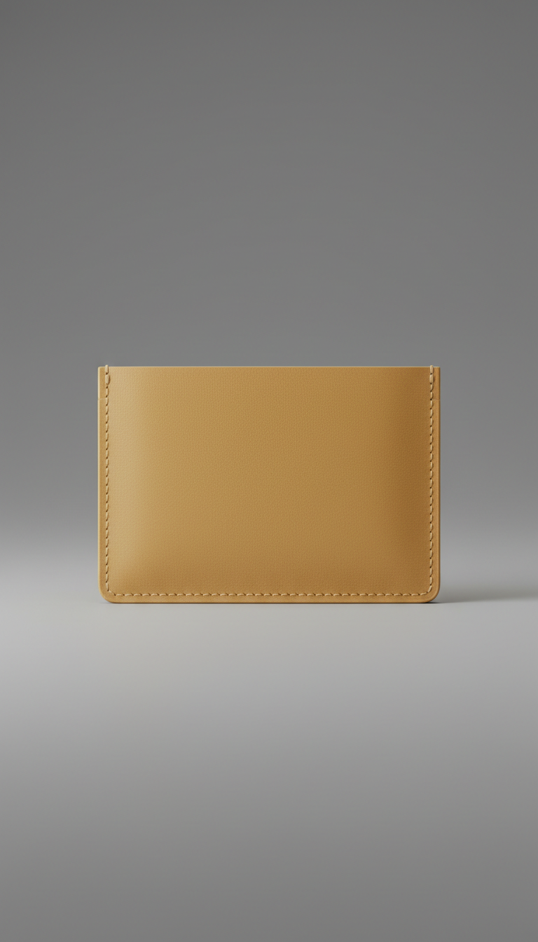Slim Card Holder in Golden Sand