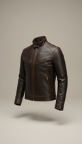 Espresso Moto Jacket Full-Grain Leather