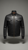 Noir Signature Bomber Leather Jacket