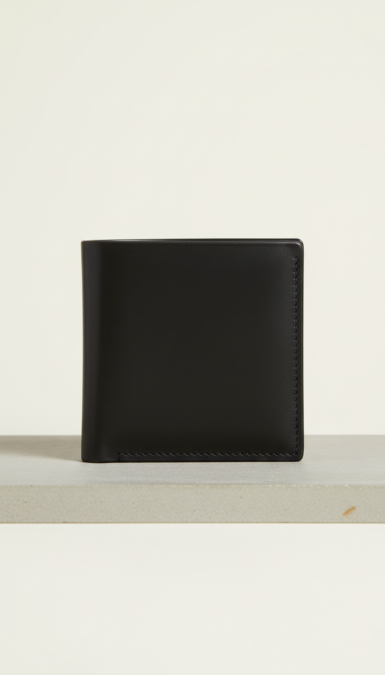 Bifold Wallet in Midnight Black