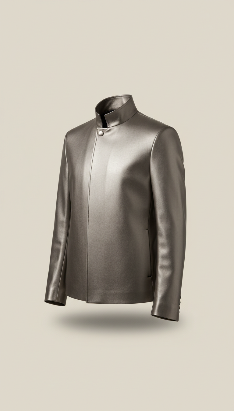 Nickel Minimalist Blouson Soft Leather